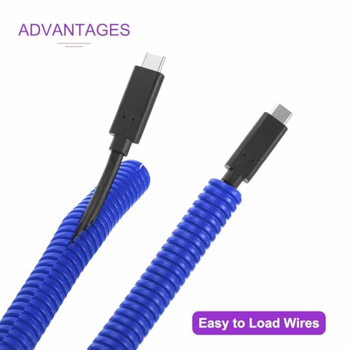 DMiotech 6.6ft Wire Loom Split Tubing 1 1/2 Inch(38.1mm) ID Blue - color: Blue, size: 1 1/2"-6.6ft