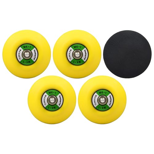 5pcs 3in Dual-Action Hook & Loop Fastener Flexible Backing Plate, 3" Sanding Back Pad for Orbital Sander M6*1.0 Thread(6mm) - style: 5pcs M6
