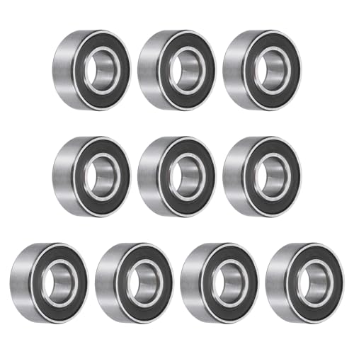 uxcell 10pcs 686-2RS Bearing 6x13x5mm, Chrome Steel Double Rubber Seals Miniature Bearing, Lubricated Deep Groove Ball Bearings, P6 (ABEC 3) - size: 686-2RS