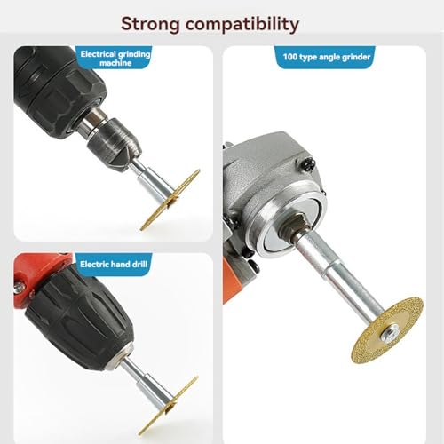 2inch Diamond Cutting Wheels, 4PCS Vacuum Brazed Diamond Cut Off Wheel with 1PCS Mandrels for Cutting Ceramics, Crystal, Tile, Marble, Stone, Jade