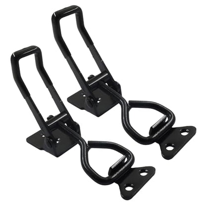 2 Pack Toggle Latch Clamp 4003, Adjustable 304 Stainless Steel Quick Release Hasp for Smoker Lids, Tool Boxes & Cabinets, Includes Mounting Hardware, Black - size: 4003