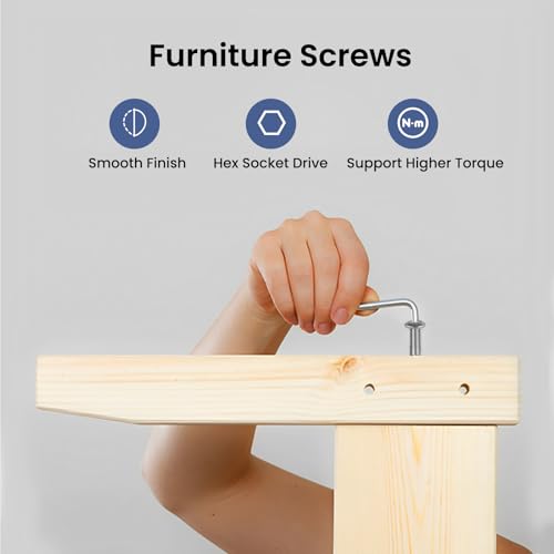 1/4-20 Bolt, 20Pcs 1/4-20 x 2 Flat Head Hex Socket Cap Screws, 304 Stainless Steel 18-8 Furniture Bolts, Full Thread (with Hex Spanner) - size: 1/4x2