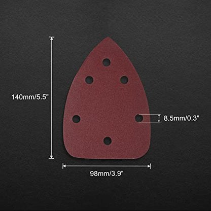 30 Pcs Mouse Sander Sandpaper 150 Grit 6 Hole Mouse Sander Pads Hook and Loop Detail Sanding Disc - style: 150 Grit