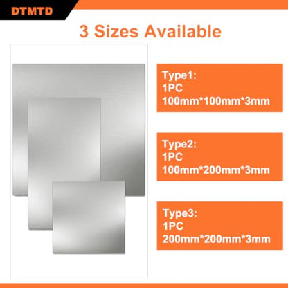 1 PCS 304 Stainless Steel Rectangular Plate 3mm 100x200mm - size: 100mm x 200mm x 3mm