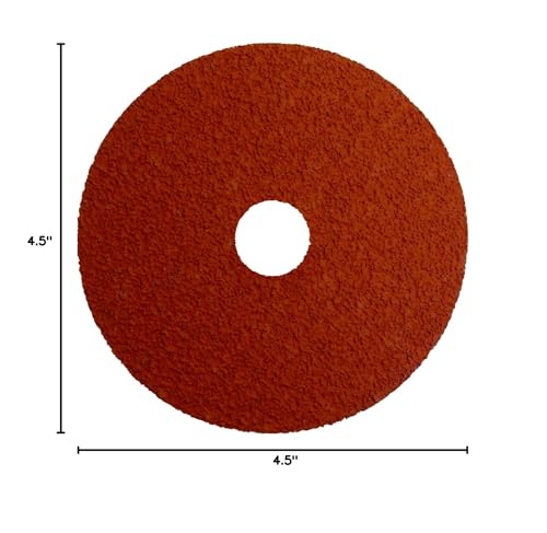 Weiler 69850 Tiger Ceramic Alumina Resin Fiber Sanding & Grinding Disc, 4-1/2" Diameter, 24 Grit, 7/8" Arbor Hole (Pack of 25) - size: 7/8" Arbor, style: 24 Grit