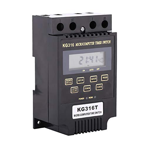 Eujgoov Digital Timer Switch, 10 On Off Weekly Programmable 110V