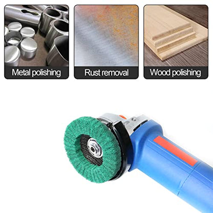 10Pcs 4.5" x 7/8" Nylon Fiber Flap Disc Polishing Grinding Wheel,Abrasive Grinding Discs for Angle Grinder,for Stainless Steel Polishing Metal Surface Finishing(Green) - style: Green
