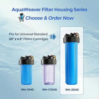WH-20HD 20"x4.5" Whole House Water Filter Housing