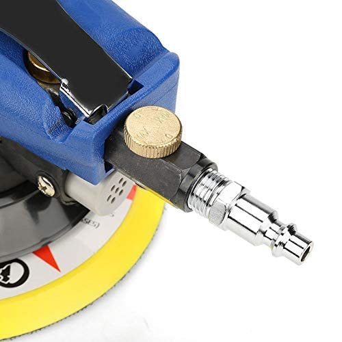 Hilitand Random Orbital Sander AT-980 6" Air Round Palm Sander Polisher Pneumatic Hand Sanding Tool for Polishing (6")