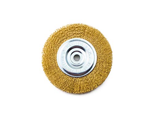 VCT 6" Brass Coated Steel Wire Wheel Brushes for Bench Grinder 5/8 1/2 Arbor NEW