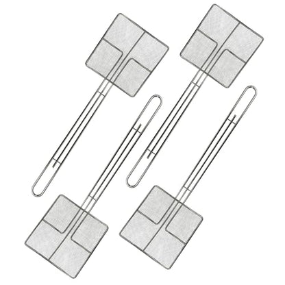 Wire Mesh Strainer with Handle, 4-Pack Deep Fryer Skimmer Cuisine Ready