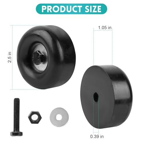 Trailer Ramp Door Bumpers Replacement, Round Rubber - 4pcs