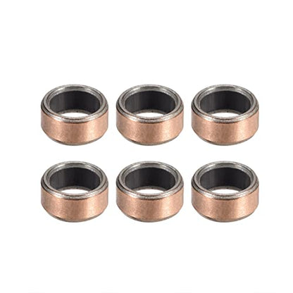 uxcell Sleeve Bearing 6mm Bore x 8mm OD x 4mm Length Plain Bearings Wrapped Oilless Bushings 6pcs - size: 6x8x4mm