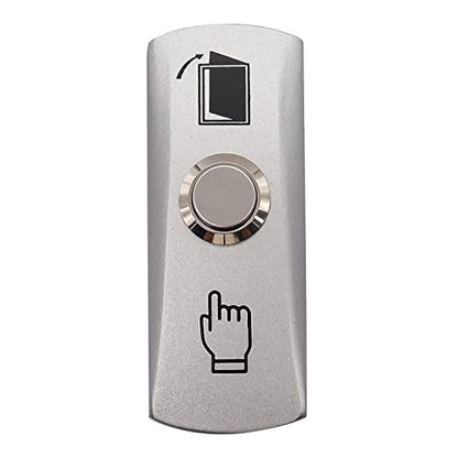 mxuteuk Door Access Control System Momentary Push Button Switch Zinc Alloy Panel Door Exit Button Push DC12V 3A G020-CF - color: Silver-B