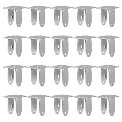 5" X 2" Heavy Duty Rigid Caster Yoke, Zinc Plated Steel Frame and 4" X 4-1/2", Replacement Caster Fork (20 pcs) - style: 20 pcs