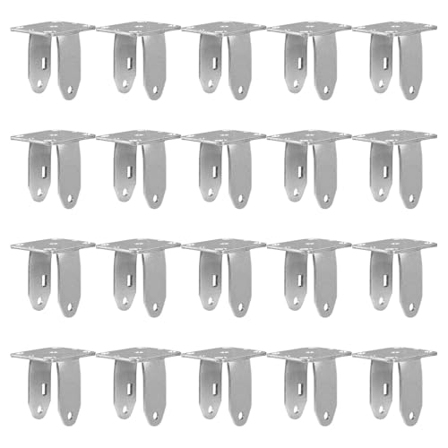 5" X 2" Heavy Duty Rigid Caster Yoke, Zinc Plated Steel Frame and 4" X 4-1/2", Replacement Caster Fork (20 pcs) - style: 20 pcs