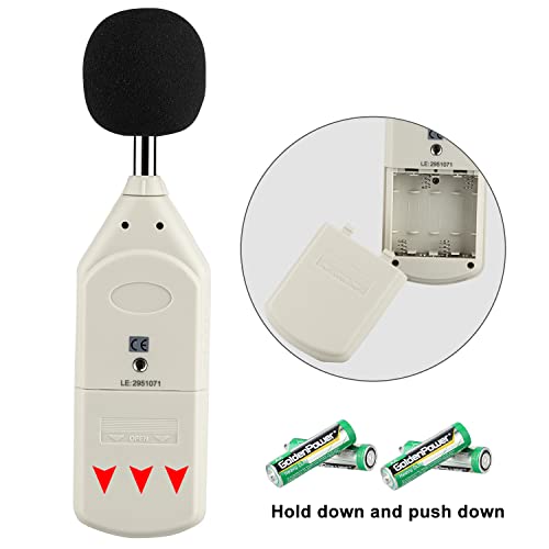 Decibel Meter, Professional Sound Level Meter with Backlight Display, USB Available SPL Meter 30 to 130dB, EC651 & ANSI S1.4 Standards A/C Weighted Sound Meter, Noise Meter with Records to 4700 - color: USB Version