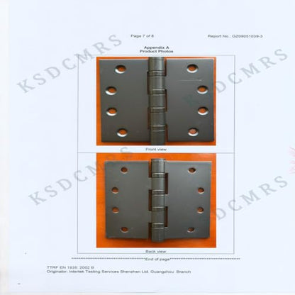 4" Matte Black Heavy Duty Stainless Door Hinges, 2 Pack - color: Matte Black