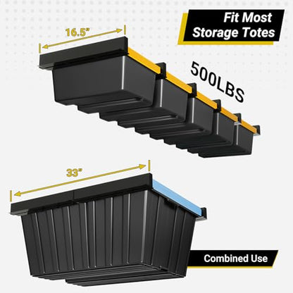 5-bin Overhead Garage Storage Rack, Ceiling Storage Racks - size: for 5 Bins