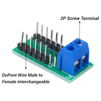 8pcs 2x6 Position Terminal Block Distribution Module, 2P Screw Terminal to 2.54mm Pitch Dupont Pin Header Connector