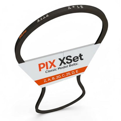 PIX NORTH A20/4L220 1/2x22 Black Rubber V-Belt - size: A20/4L220