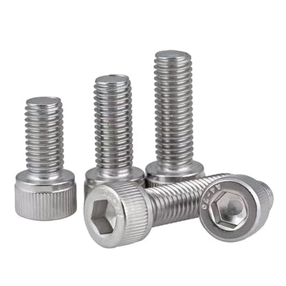 M1.4-0.3 x 2mm Socket Head Cap Screws Metric, Hex Socket Screw, Allen Socket Drive, 304 Stainless Steel (A2-70), Full Thread, Bright Finish, Machine Thread, DIN912,60 Pcs - size: M1.4-0.3 x 2mm（60 Pcs）