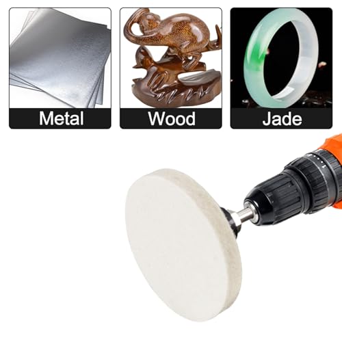 FPPO 3 inch 10pcs Sanding Pad Wool Felt Quick Change Discs,Surface Polishing Buffing Pads Wheel - size: 75 millimeters