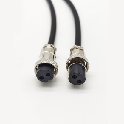 19.69 ft GX16 2 Pin Double Female Head Aviation Cordset, GX16 2Pins Female to Female Connector Electrical Cable Panel Mount Circular Metal Aviation Adapter Cordset for Ships 18AWG (6meter) - size: 19.69ft
