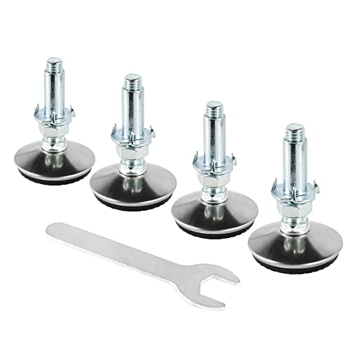 M10 Leveling Feet with 2" Thread Length - Silver, 4 Set - color: Silver, size: M10 x 50mm