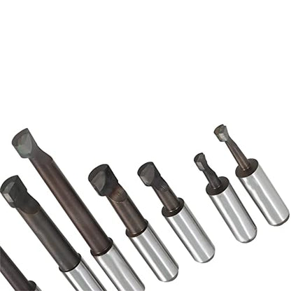 2 Inch Boring Head, 9-Pack Carbide Boring Bar Set Milling, MT2 Shank 3/8-16 Thread and 1/2 Inch Shank Boring Bar Sets