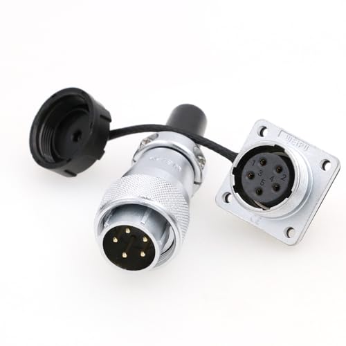 WEIPU High Voltage WS20 3-Pin Metal Aviation Circular Bulkhead Connector TQ Male Plug Female Socket Z for Solar Panel - size: 3 Pin 25A