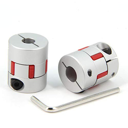 2PCS 8mm to 10mm Aluminium Plum Flexible Shaft Coupling Diameter25mm Length30mm 8x10mm Motor Connector Flexible Coupler for 3D Printer CNC Machine and Servo Stepped Motor（8x10mm） - size: 8x10mm, style: D25 L30