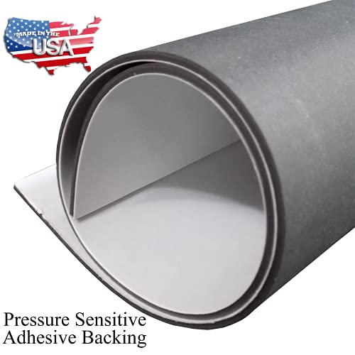 Silicone Rubber Sheet with PSA Adhesive Backing, 60A Durometer, 1/16 x 9 x 12 Inch, Made in the USA, High Temp Material for Gaskets Pads Washers Leveling Objects DIY Sealing
