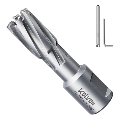 Kolvoii TCT Annular Cutter 11/16" Diameter x 1‑3/8" Depth, Mag Drill Bit - size: 11/16" x 1-3/8"