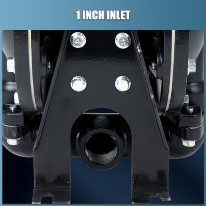 AODD Pump 1 Inch Outlet 35 GPM Air Operated Double Diaphragm Pump，QBY4-25L - color: Black, size: QBY4-25L
