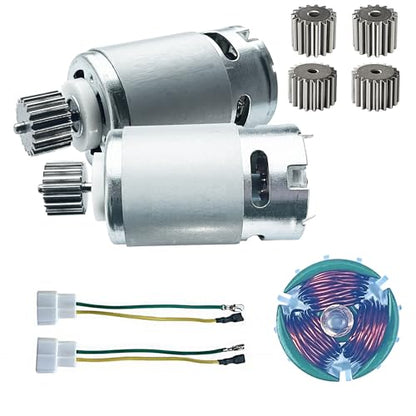 12V RS550 30000RPM 00968-9015 High-Speed 7R Motor (15T) for Power Wheels Kids Ride on Car Upgrade for Fisher Price/Jeep Hurricane/Ford 150 Raptor Bronco/Dune Racer Extreme Replacement Parts