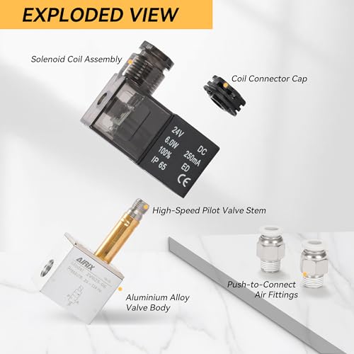 1/8" NPT Solenoid Valve 2V025-06, 2-Way Normally Closed, DC 24V, DIN - size: NPT1/8″/DC24/Junction on Box, style: 2-Way Solenoid Valve