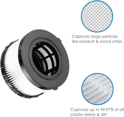4 Pack DC5151H HEPA Filter Replacement for DEWALT DC5151H DC515 DCV517 Wet/Dry Vacuum