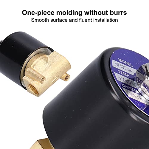 Electric Solenoid Valve, 2W-025-08 Brass Direct Acting Small NC Magnetic Valves for Water for Air for (DC24V)