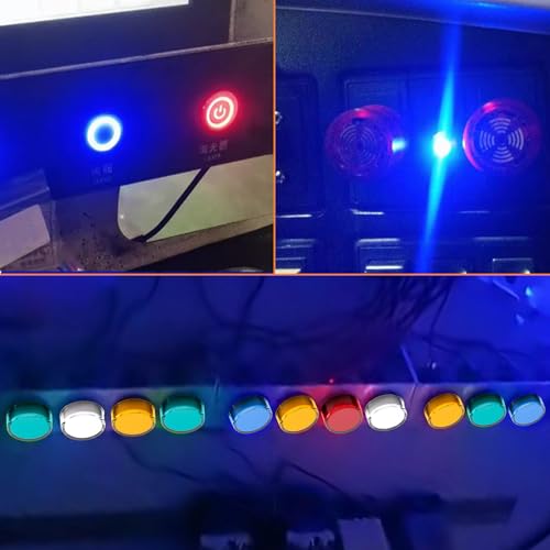 GASHER 10PCS 110V 20mA Energy Saving Indicator Light Red - color: Red