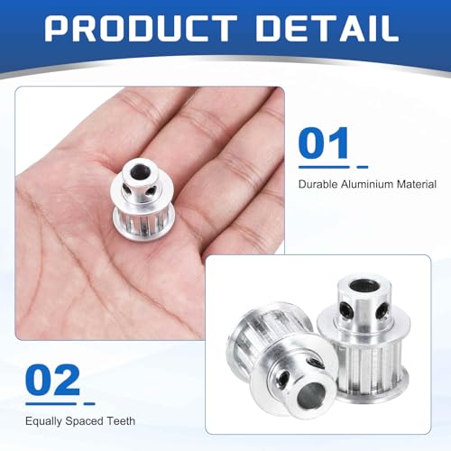 MECCANIXITY 2 Pcs Aluminium Timing Pulley, XL 10 Teeth 6mm Bore Synchronous Wheel Timing Belt Pulley 5.08mm Pitch 11mm Slot Width for Belt, CNC Machine, 3D Printer - size: 6x5.08x11mm