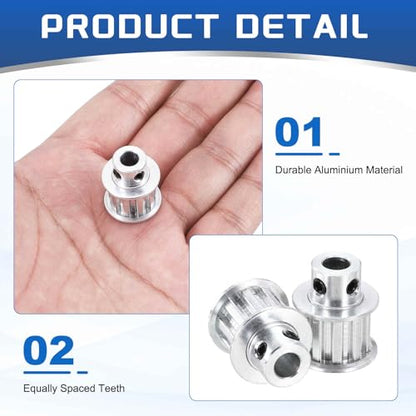 MECCANIXITY 2 Pcs Aluminium Timing Pulley, XL 10 Teeth 6mm Bore Synchronous Wheel Timing Belt Pulley 5.08mm Pitch 11mm Slot Width for Belt, CNC Machine, 3D Printer - size: 6x5.08x11mm