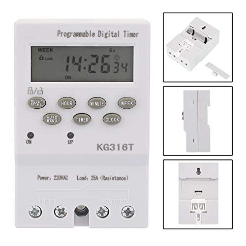 KG316T 220V Timer Switch, Keenso KG316T 220V Automatic Digital Timer Switch Microcomputer Time Control Switch Programmable Timer Switch