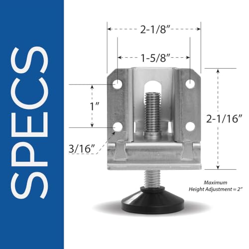 Fulton 1202 Heavy Duty Leg Levelers - Set of 4