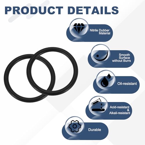 uxcell 50Pcs AS-217 O-Rings, Nitrile Rubber O-Rings 1-3/16" ID, 1-7/16" OD, 1/8" Width Round Sealing Gasket for Automotive Machine Plumbing Sealing Repair (70 Durometer, Black) - size: 1-3/16" ID, 1-7/16" OD, 1/8" Width