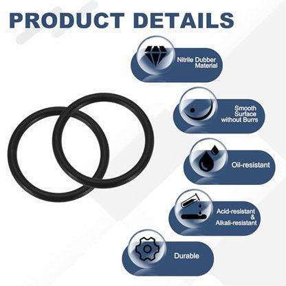 uxcell 50Pcs AS-217 O-Rings, Nitrile Rubber O-Rings 1-3/16" ID, 1-7/16" OD, 1/8" Width Round Sealing Gasket for Automotive Machine Plumbing Sealing Repair (70 Durometer, Black) - size: 1-3/16" ID, 1-7/16" OD, 1/8" Width