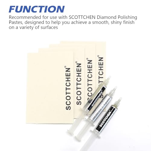 SCOTTCHEN 4Pcs Wool Cloths for Buffing,Polishing and Lapping, 6" x 4" x 1.55mm,Ideal for Lapidary, Jewelry,Glass,and Metalworking ect.