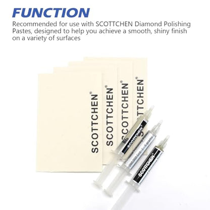 SCOTTCHEN 4Pcs Wool Cloths for Buffing,Polishing and Lapping, 6" x 4" x 1.55mm,Ideal for Lapidary, Jewelry,Glass,and Metalworking ect.