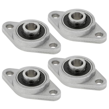 4Pcs KFL08 8mm Inner Bore Mounted Flange Mounted Pillow Block Bearings for Diameter 8mm Linear Shaft Rod T8 Lead Screw - size: KFL08(8mm)