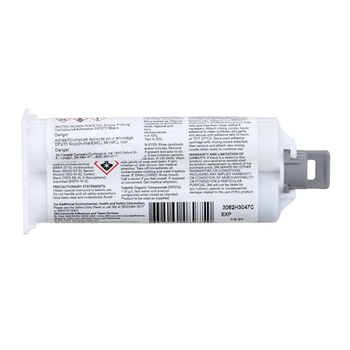 3M Scotch-Weld Epoxy Potting Compound DP270, Black, 48.5mL Duo-Pak, 1 Each - size: 48 mL (1.64 fl oz)